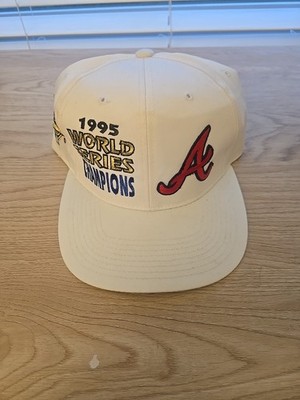 Vintage 1995 Braves WS Champions MLB Baseball Snapback Hat Super Clean. New
