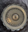 Anchor Hocking~Wexford Vintage Glass Platter 14" Cupped Edges 1950's VTG