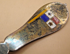 Birmingham 1906 Sterling Silver & Enamel Spoon By Levi & Salaman - Panama