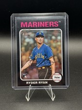 2024 Topps Heritage Chrome Ryder Ryan Black Refractor RC #326 /75 Mariners