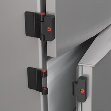 Refrigerator Adhesive Locks Double Button Fridge Door Lock with Key, 2, Black