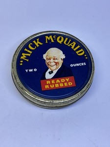 mick mcquaid tobacco tin As far as I'm able to determine this cut plug is 1943 vintage although this design went from the 1940's to the 1980's with only minor changes, primarily Mick McQuaid Tobacco - Graces