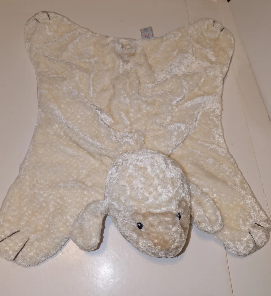 Baby GUND Comfy Cozy Lamb 5865 Security Blanket Lovey Plush Cream Ivory Satin - Image 2 of 4