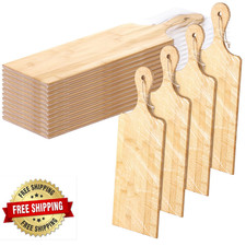 Patelai 12 Pack Wooden Cutting Boards w/Handles - Large Kitchen Serving, Plain
