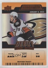 2022 Upper Deck Credentials Debut Ticket Access Orange /149 Brayden Tracey 0t02
