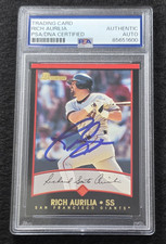 2001 RICH AURILIA Signed Bowman Baseball Card-SAN FRANCISCO GIANTS-PSA