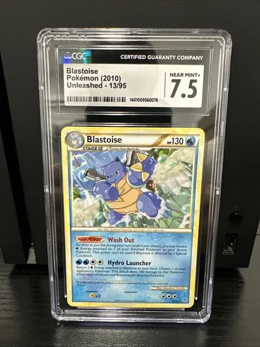 CGC 9 MINT Blastoise 2010 Unleashed 13/95 Pokemon Card CGC 7.5