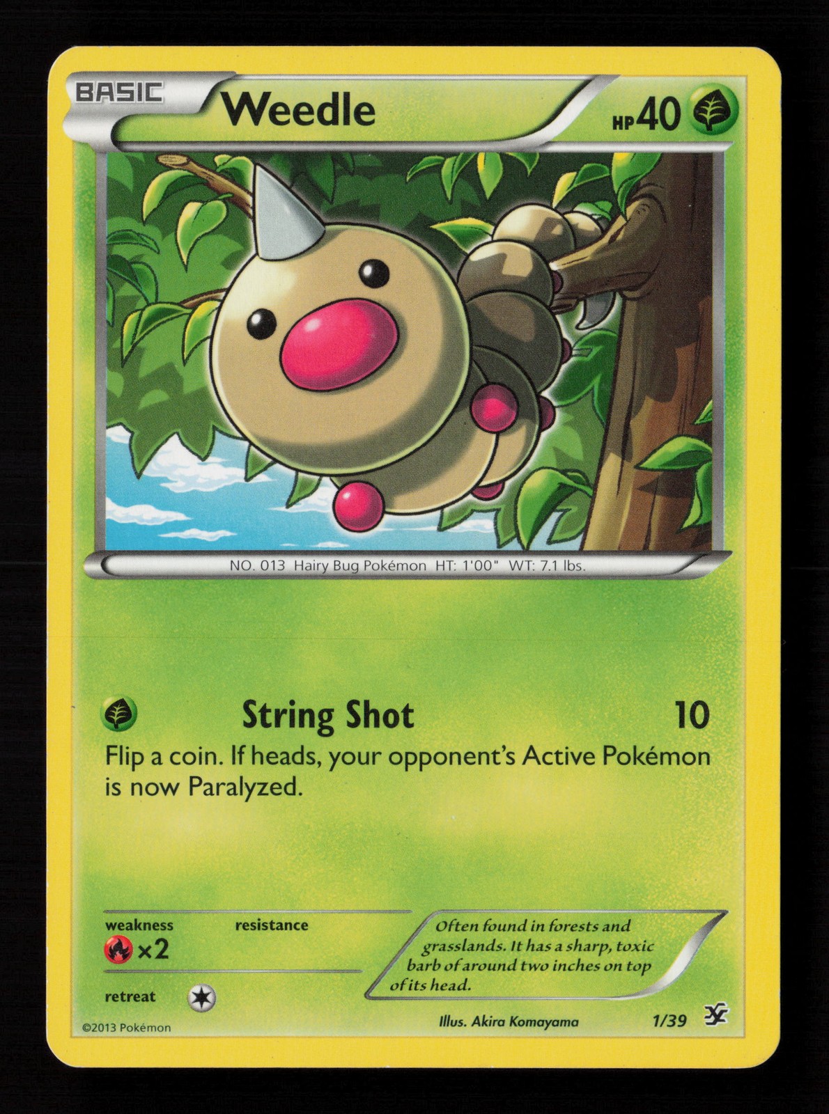Weedle 1/39 Kalos Starter Set Pokemon Card -A5