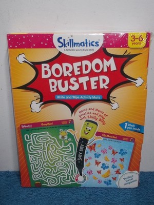 BOREDOM BUSTER (SKILLMATICS) - WRITE AND WIPE ACTIVITY MAPS - NEW & SEALED, RARE