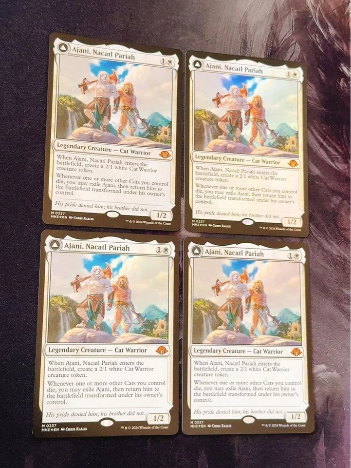 Ajani Nacatl Pariah Magic the Gathering Foil Card Set of Four New - Image 2 of 4