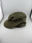 WW2  US ARMY OD GREEN COTTON FIELD CAP W/ VISOR – VINTAGE MILITARY 1944 7 1/4