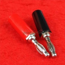 New 2PCS Banana Plug Connector Sleeves Hard Case hh