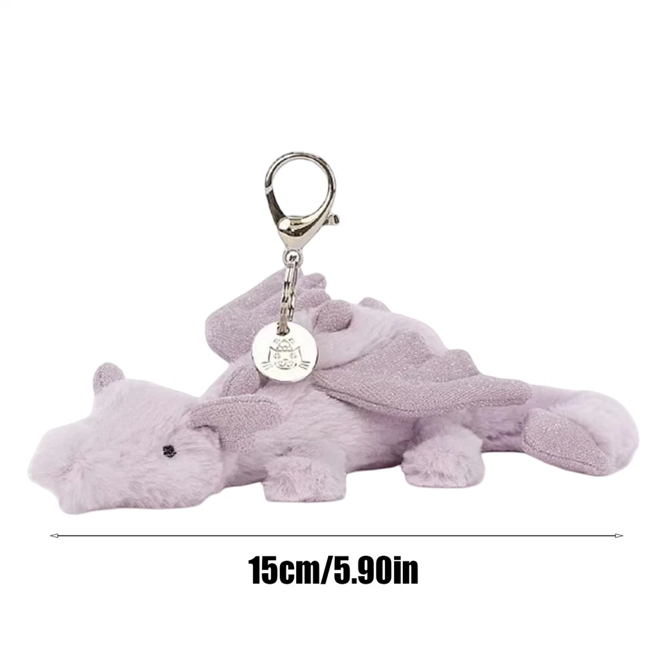 Bolso Dragón Púrpura Dije Jalea Gato Llavero Juguete de Peluche Suave Nuevo con Etiquetas Llavero de Dibujos Animados Foto 2 de 4