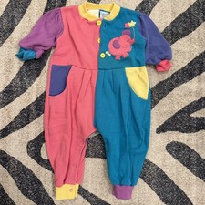 Vintage 90s Retro Fisher Price Kidswear 2T EUC Snap Pajamas