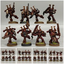 38 PAINTED WARHAMMER 40K 40,000 WORLD EATERS BERZERKERS CHAOS SPACE MARINES