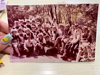 1980s Graduates School Schoolchildren Teenagers Girl Boy Vintage photo Old photo