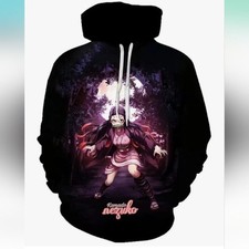 Anime Nezuko Kama Demon Slayer Unisex 3D Printed Hoodie Size 2X NWOT P2P 26 In