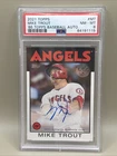 2021 Topps 1986 Baseball Auto Mike Trout #86A-MT PSA 8 Autograph