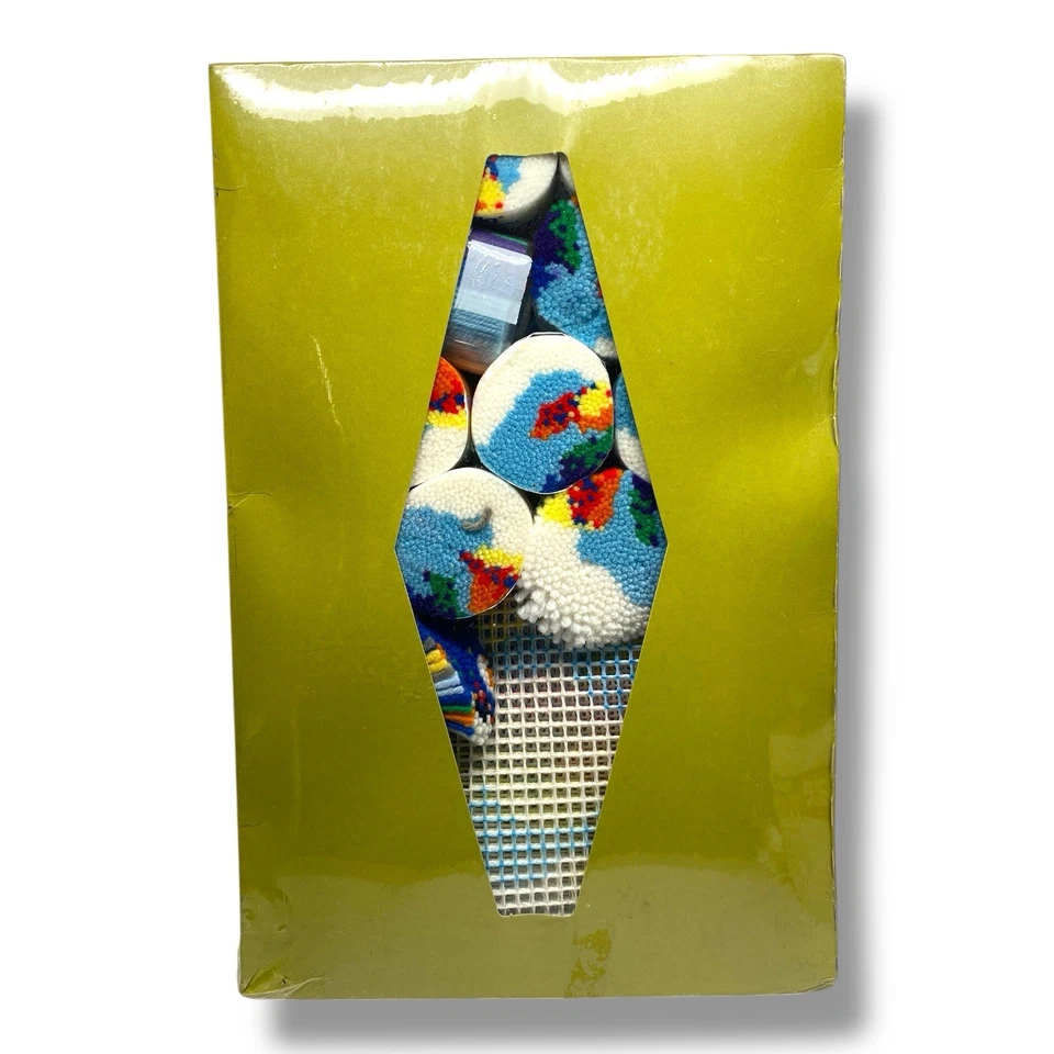 Bucilla No. 12964 "Heavenly Rainbow" Latch Rug or Wall Hanging Deluxe Pile 20x27 - Image 2 of 2