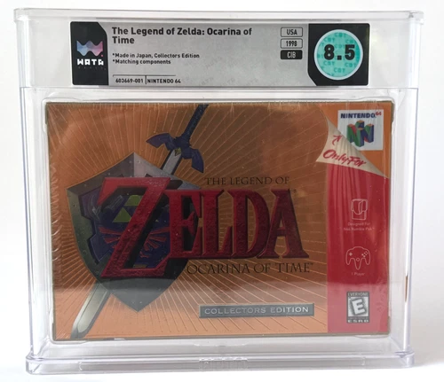 N64 Zelda Ocarina of Time Collector’s Edition – WATA 8.5 CIB – Complete in Box