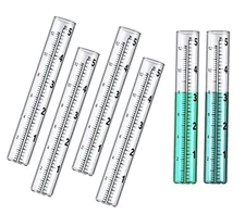 6 Packs of 5" Capacity Rain Gauge Plastic Replacement Tubes for Yard Garden