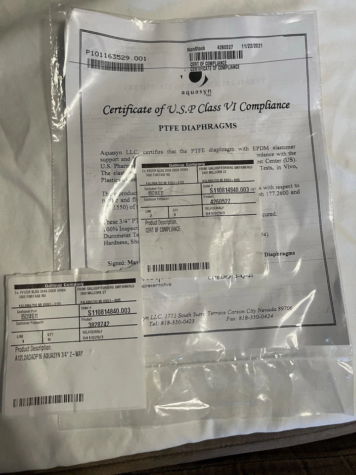 NUEVO Aquasyn ASME BPE 0.75′′ 316L SS SF4 Electropulido Bloque Sanitario Montaje Foto 3 de 4