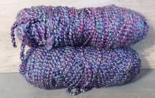 Lion Brand Homespun Dark Purple Varigated Yarn 2 Skeins No Label 5 Bulky
