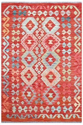 Tash Vintage Türkische Handarbeit Afghan Läufer Wollteppich Kelim Rug 150x100cm
