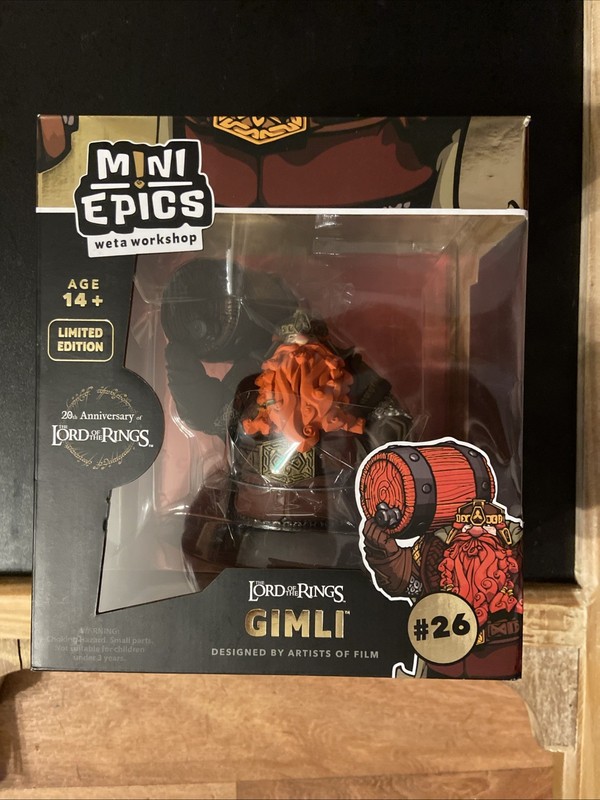 Weta - Mini Epics - Gimli -Limited Edition- Lord Of The Rings - Brand New Sealed