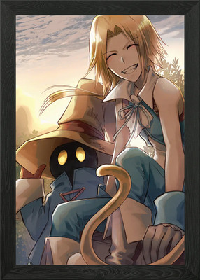 Final Fantasy IX: Zidane and Vivi Framed Wall Art Poster Canvas Print Picture