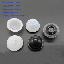 10PCS PIR HDPE Human body Infrared Induction Fresnel Lens 7709-8 White/ Black