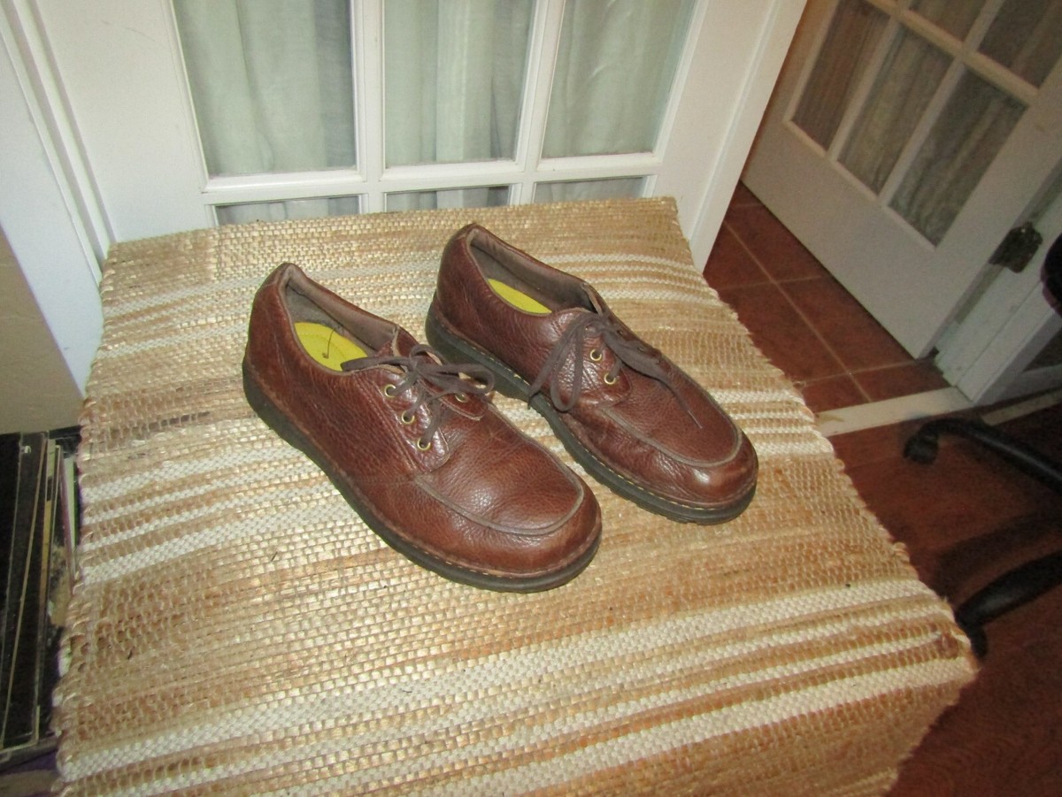 Dr. Martens Lubbock Grizzly Leather Oxford Shoes Dark Brown Mens