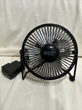 Comfort Zone 4 Inch CZHV4 USB Powered Desk Fan Black Tested