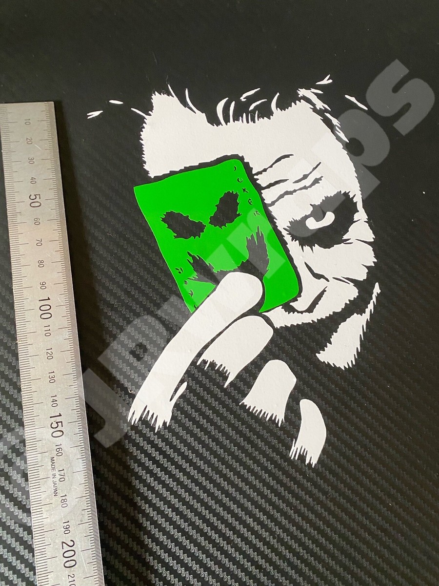 Joker Motorcycle Tank Forks Decals 7 Piece Set Pick from 4 Colors (Purple Green Brown