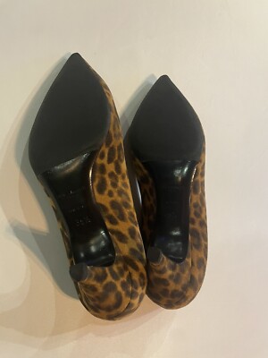 【関税&送料込】Saint Laurent With Heel YSL Yves Saint Laurent Leopard Kitten Heels Pumps 36.5 6.5