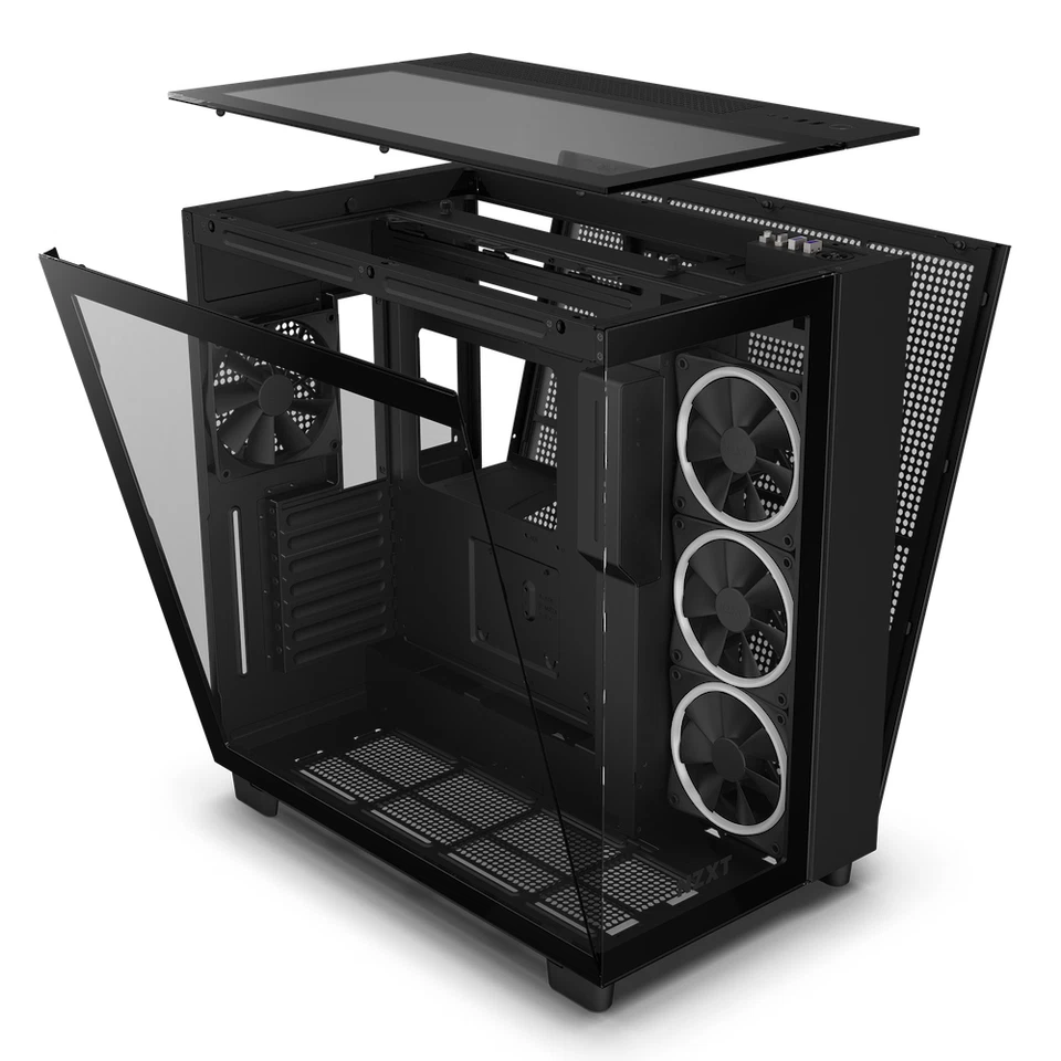 NZXT H9 Elite Mid-Tower Case (Black) Mini ITX WITH FANS USB 3.0 Earphone + mic  - Image 2 of 4