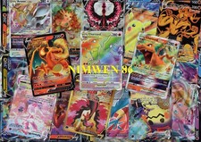 LOTTO 100 CARTE Pokemon: 3 Rare 2 holo 1 V / Vmax -FOTO ILLUSTRATIVA- Charizard?
