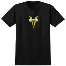 Venture Trucks Shirt Heritage Black/White/Yellow
