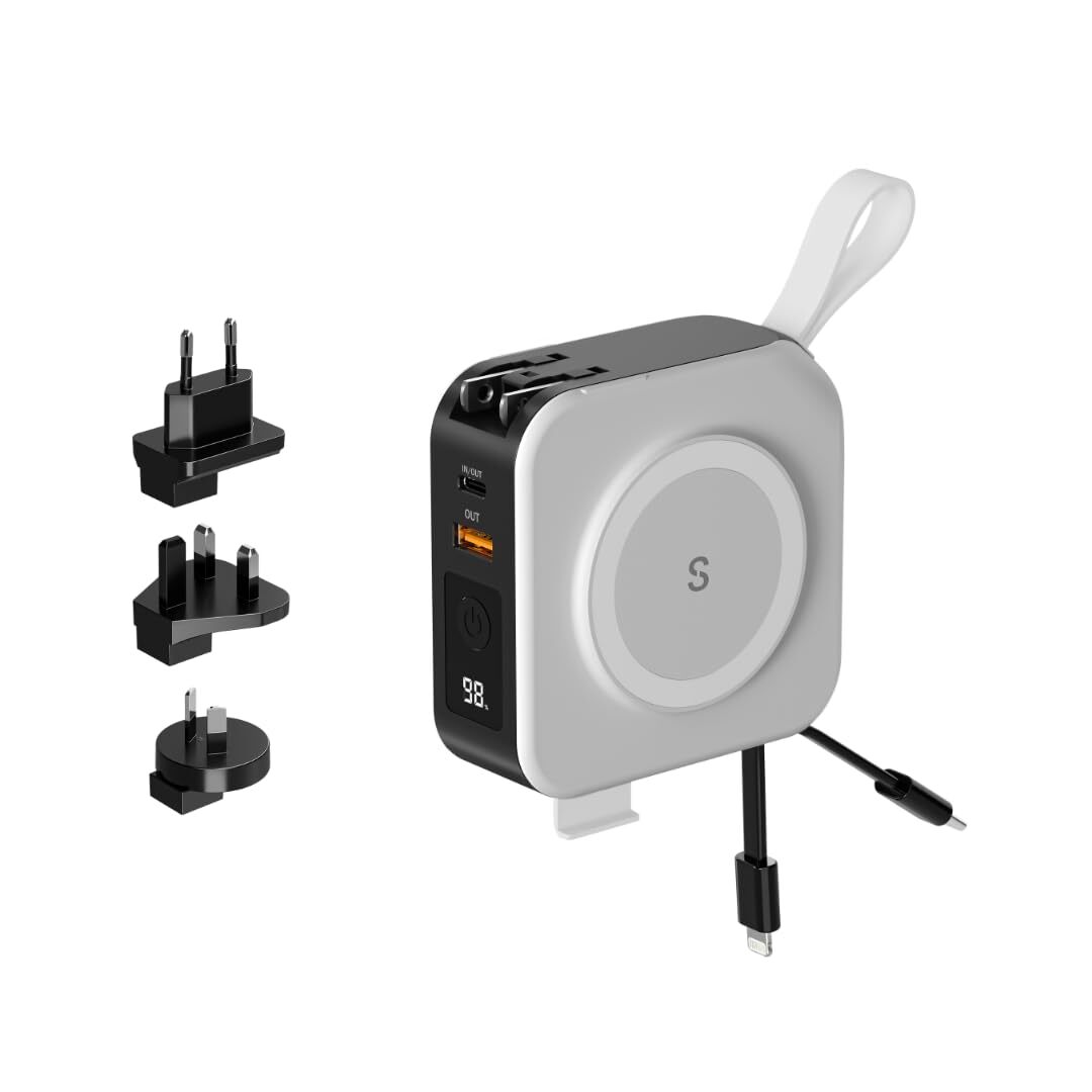 スマホアクセサリー PINENG Universal USB Backup Power SnapWireless PowerPack Universal - 5 in 1 MagSafe Compatible