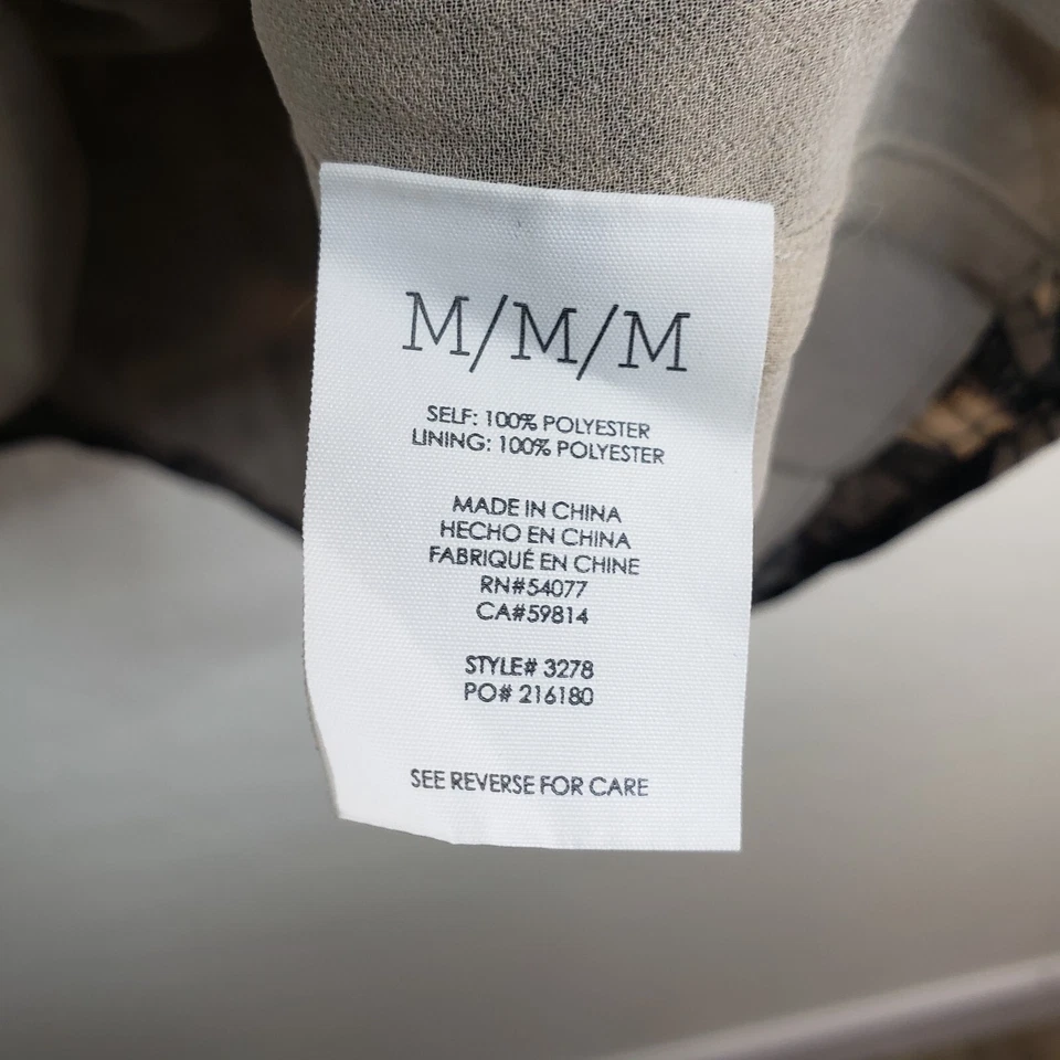 Vestido mini túnica cami estilo CAbi #3278 Monaco mediano negro beige estampado de encaje Foto 4 de 4