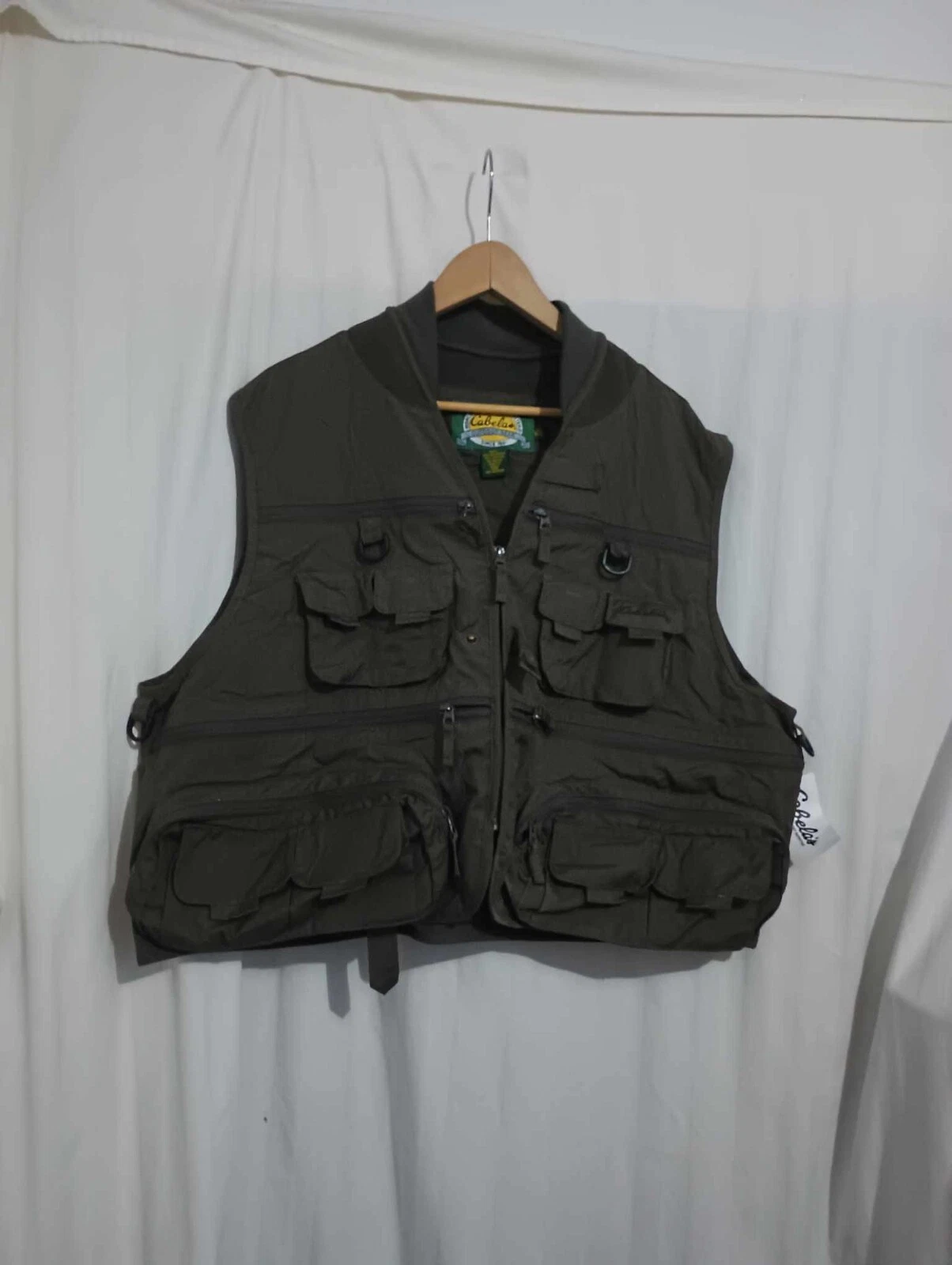cabelas vest outdoor gear zip cargo pockets size xl(MV47)