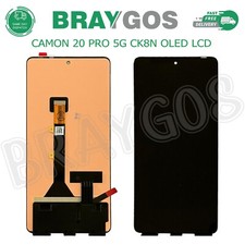 For Tecno Camon 20 PRO 5G CK8n OLED LCD Display Touch Screen Digitizer Black