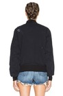 Unravel Destroyed Twill Bomber Jacket Black 36 S-M — photo 4
