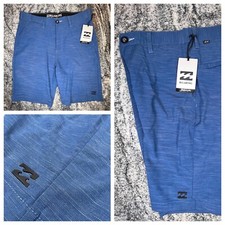 Billabong Crossfire X Hybrid Slub Chino Shorts Mens 30 Submersible Blue DAR