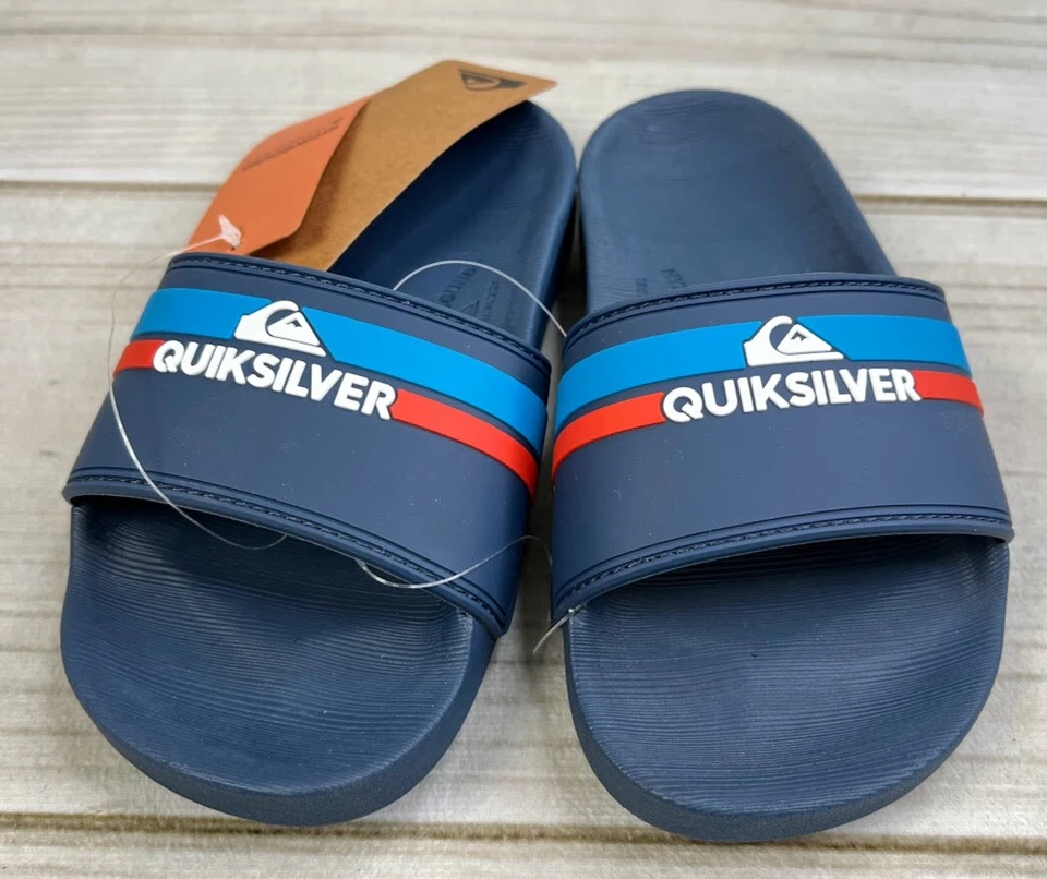 Novas Sandálias Quiksilver Meninos RIVI Azul Vermelho Branco Juvenil Crianças Tamanho 13 Novo com etiquetas A5409 - Imagem 4 de 4