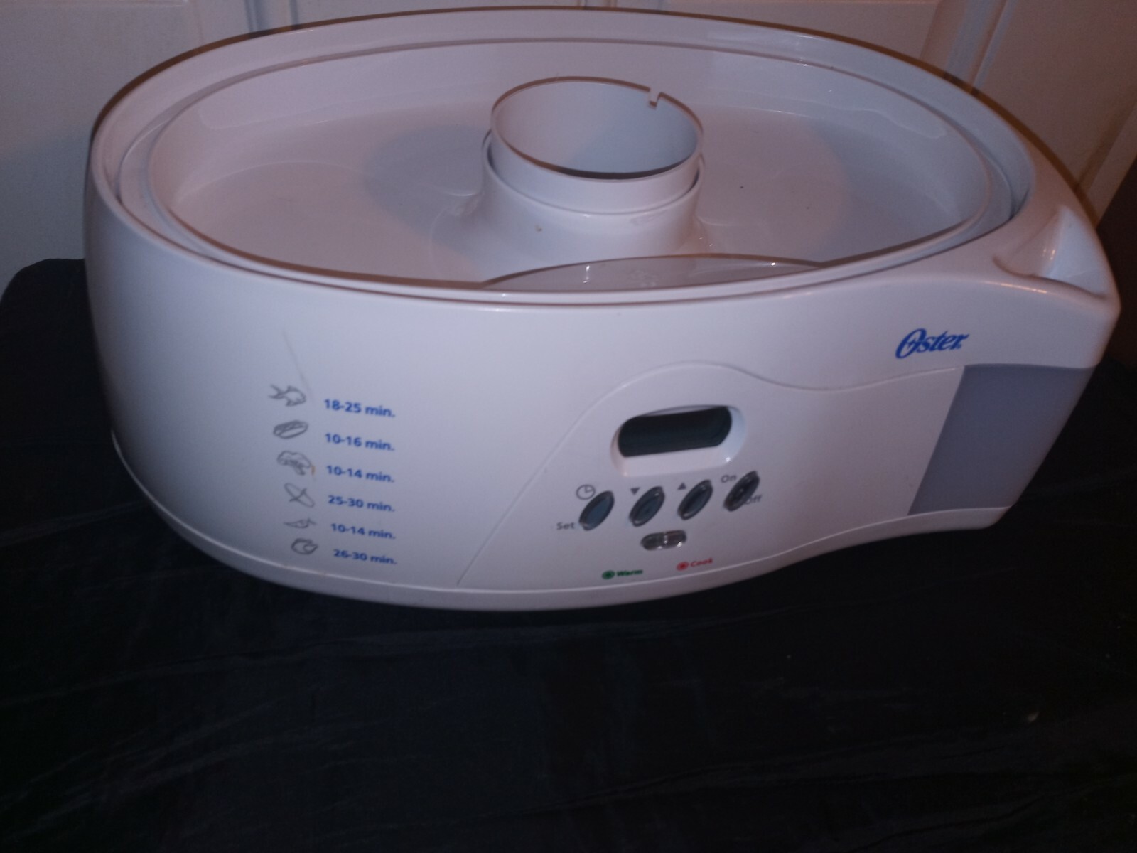 Oster Double Tiered Food Steamer Warmer 5712 NIB White 12 Hr Delay Egg Holders eBay