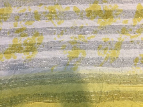 Unbranded Rectangular Scarf Yellow Sparkly Slightly Transparent Fabric w/ Tassel - Picture 2 of 7