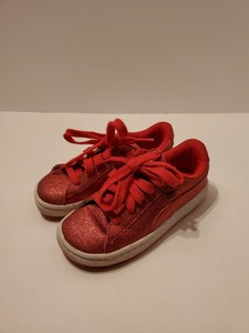 red glitter tennis shoes