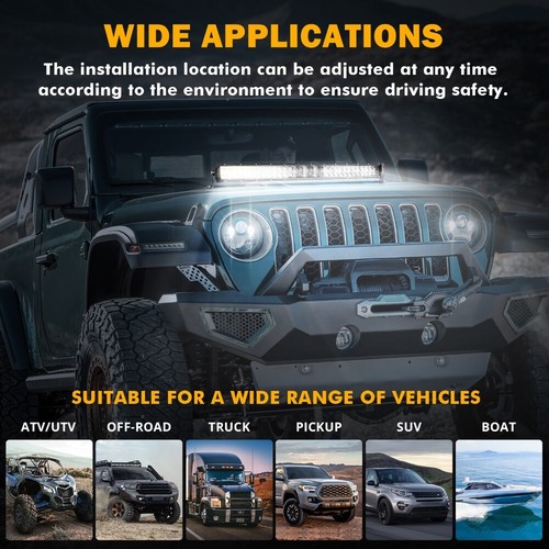 AUXBEAM 32" 270W 5D-PRO LED Light Bar Offroad Driving Fog For 2021-23 Ford F150 - Picture 9 of 12