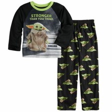 NWT Boys Baby Yoda Pajamas Set Mandalorian Star Wars T Shirt Pants 6 8 10 Grogu